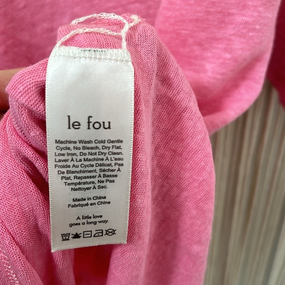 Le Fou Wilfred linen colour block tshirt - Picture 3 of 5